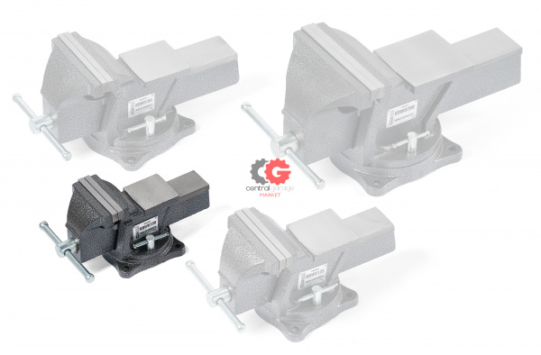KraftWell KRW0100 Тиски слесарные вращающиеся 100 мм