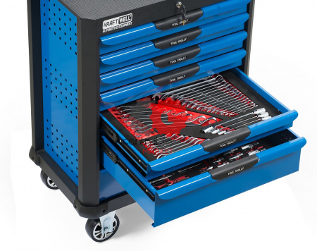 KraftWell KRW-TTB+SET277 Тележка с 7 ящиками + инструмент 277 предметов
