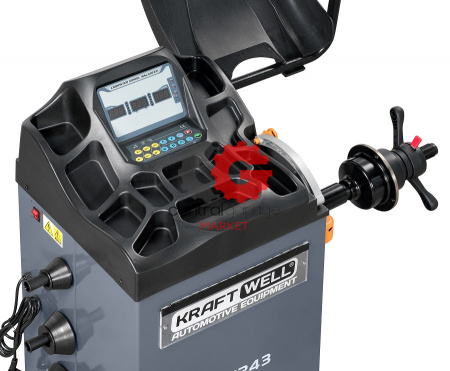 KraftWell KRW243 Балансировочный станок полуавтомат, педаль, лазер