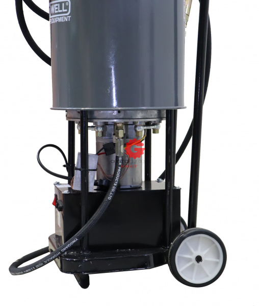 KraftWell KRW1797.EN Нагнетатель солидола мобильный с электроприводом, 24В