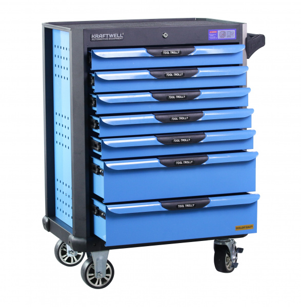 KraftWell KRW-TTB+SET250 Тележка с 7 ящиками+ПОДАРОК инструмент 250 предметов