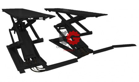 KraftWell KRW3FS Подъемник ножничный короткий г/п 3000 кг.  напольный