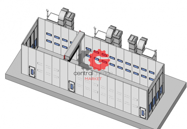 KraftWell KRW1855-TM Покрасочная камера 18 х 5 х 5 м., 75 000 м3/ч