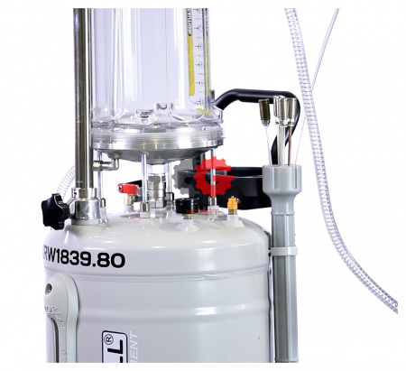 KraftWell KRW1839.80 Установка для слива и откачки масла/антифриза с подъемной ванной и мерной емкостью, мобильная