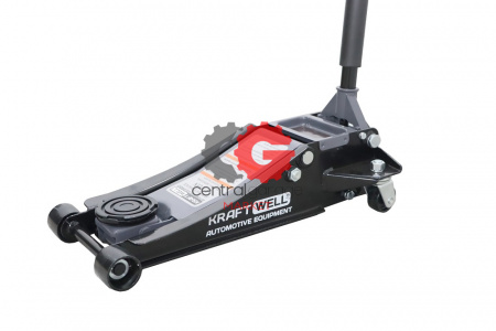 KraftWell KRWFJ3.5NL Домкрат подкатной гидравлический, низкопрофильный г/п 3500 кг.
