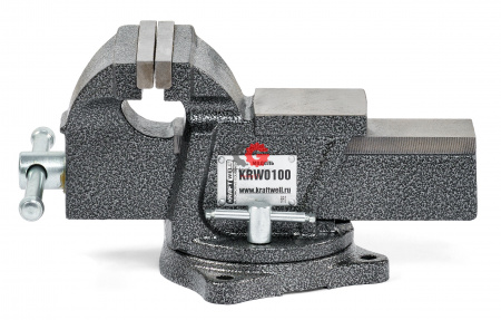 KraftWell KRW0100 Тиски слесарные вращающиеся 100 мм
