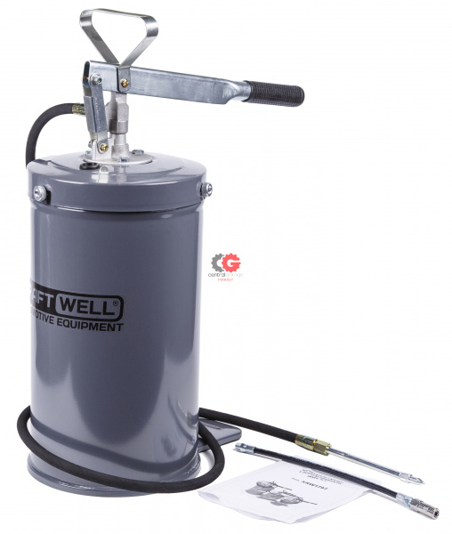 KraftWell KRW1797 Нагнетатель солидола с ручным приводом 16 л