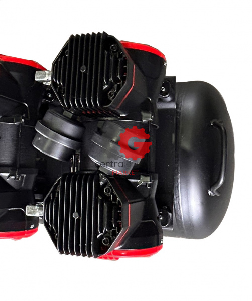 KraftWell KRW-AC1000-120L Компрессор поршневой безмасляный 1000 л/мин, 10 бар, 120 л, 380В
