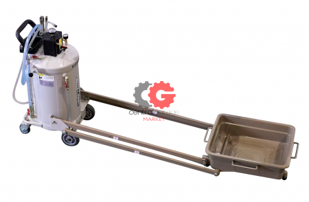 KraftWell KRW1835 Установка для слива и откачки масла/антифриза с пантографной ванной, мобильная