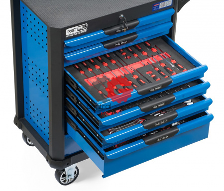 KraftWell KRW-TTB+SET277 Тележка с 7 ящиками + инструмент 277 предметов