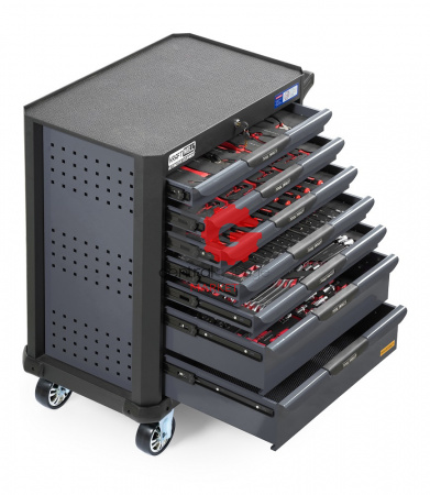 KraftWell KRW-TTG+SET277 Тележка с 7 ящиками + инструмент 277 предметов