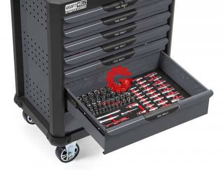 KraftWell KRW-TTG+SET277 Тележка с 7 ящиками + инструмент 277 предметов
