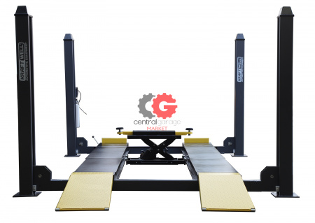 KraftWell QUATTRO 4W5.0 KRW4WA Подъемник четырехстоечный г/п 4 т. платформы 5020 мм для сход-развала