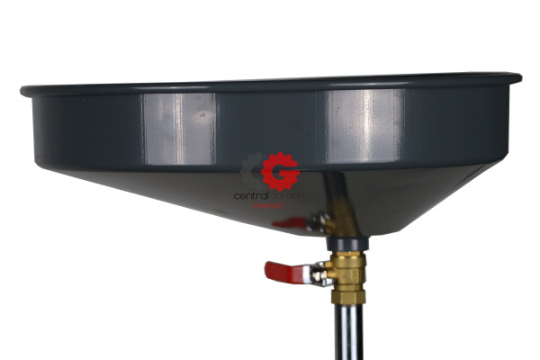 KraftWell KRW1839.80L Установка для слива и откачки масла/антифриза с подъемной ванной и мерной емкостью, мобильная