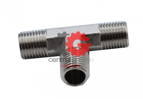 KraftWell KRW-TT14M3-5 Тройник Т-образный M1/4"-M1/4"-M1/4", 5 шт